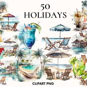 Beach landscape clipart, Cozy place clipart, Summer clipart, Holiday clipart, Beach clipart, Beach png, Cocktails clipart, Scrapbook