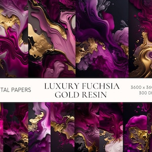 Gold and pink marble digital paper, Resin texture instant download, Commercial use, Alcohol ink digital background, Scrapbook paper