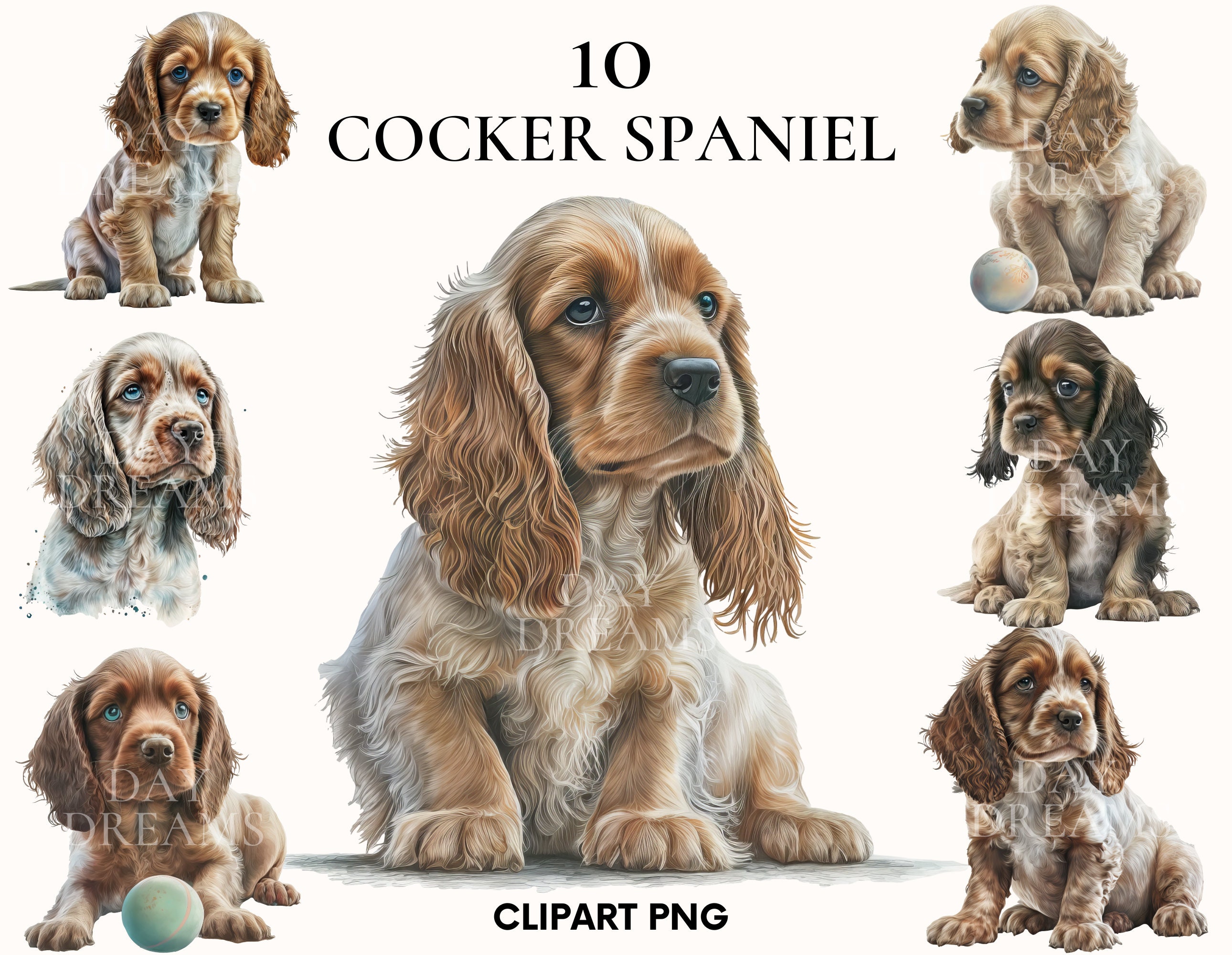 Bronze spaniel - Etsy Polska