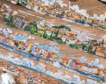 PET-tape uit de Travel Around Europe-serie - 35 cm brede lussen