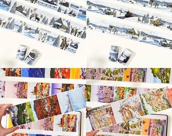 Forest Dwelling Masking Tape, Extra Wide House Washi and PET Clear