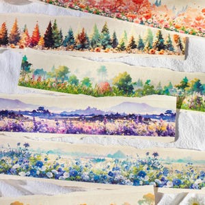 Flower Forest Scenery Flash Sand PET Tape - Sample Loops