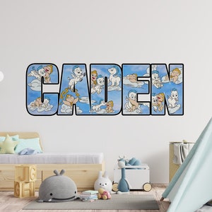 Baby Hercules Wall Stickers Custom Name Children's Popular Characters Room Decorations Removable Decal Home Decor Art Mural