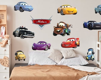Personalized Custom Name Cars Movie Children's Removable Wall Stickers Decal Home Decor Art Vinyl Decal Mural Kids Room
