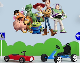 Pegatinas de pared extraíbles con personajes populares para niños, decoración de habitación, vinilo artístico, mural TYS06