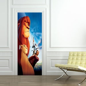 Stickers muraux personnages populaires pour porte, décoration murale pour chambre d'enfants D110