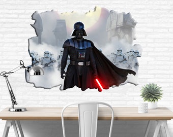 Star Wars Vinyl Wandtattoo 3D Eisberg Effekt Kinderzimmer Dekor Entfernbare Wandaufkleber Haus Wand Kunst Wandbild