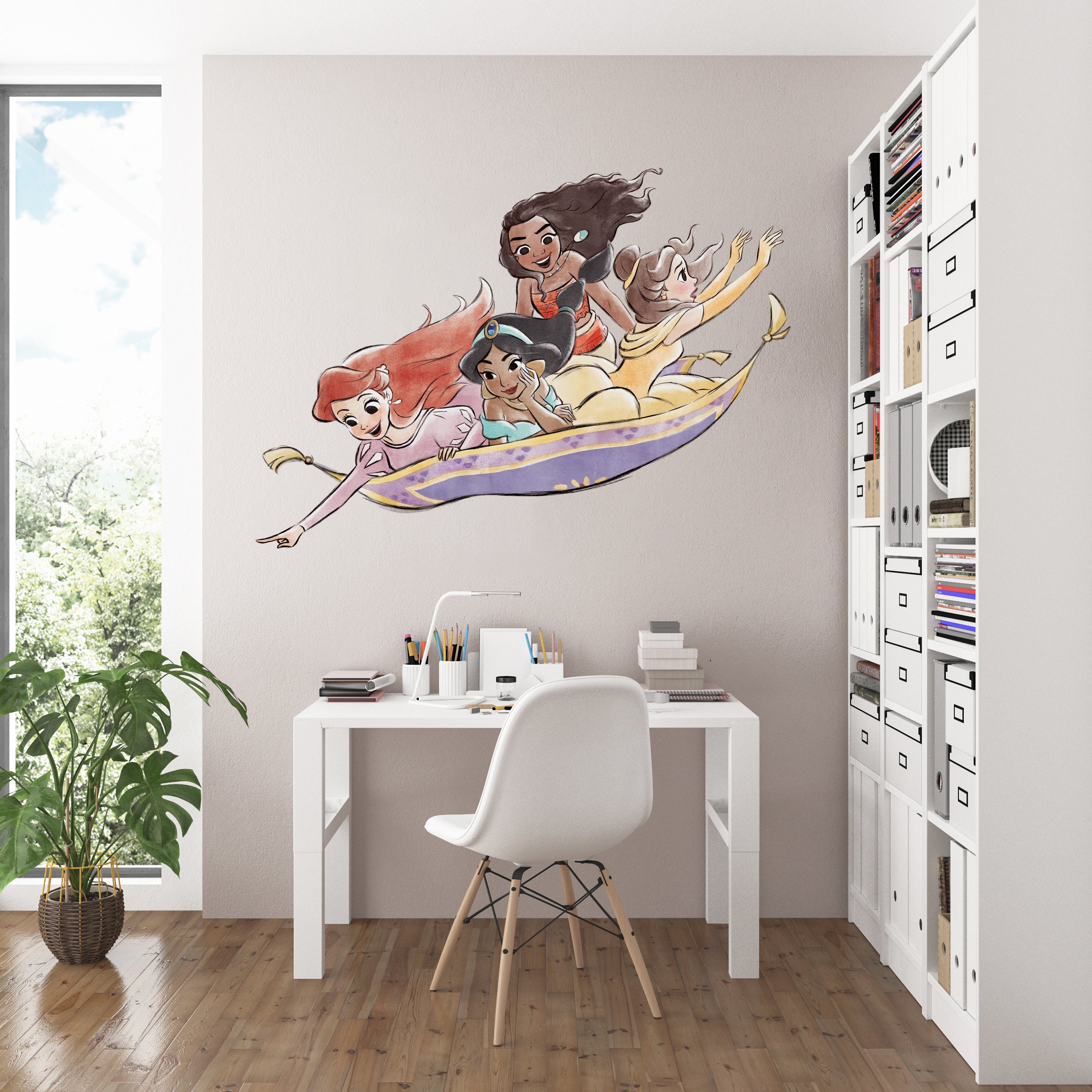 Disney Princess Girls Room Decorations Removable Repositionable Wall ...