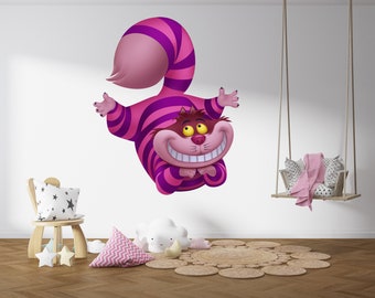 Cheshire Cat Children's Popular Characters Room Decorations Removable Repositionable Wall Stickers Decal Home Decor Art