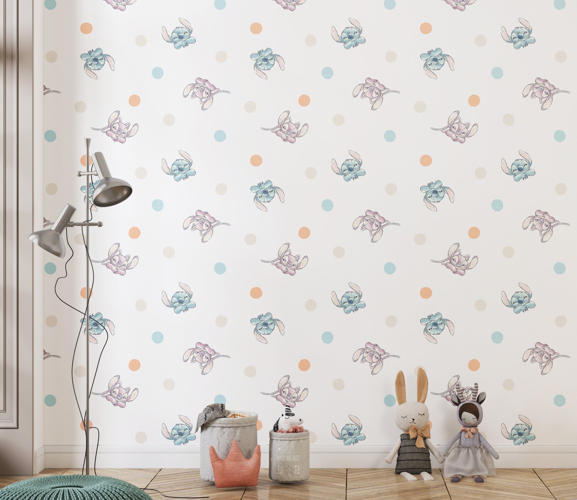 Stitch Anime Wall Sticker Papier peint amovible Home Dcoration