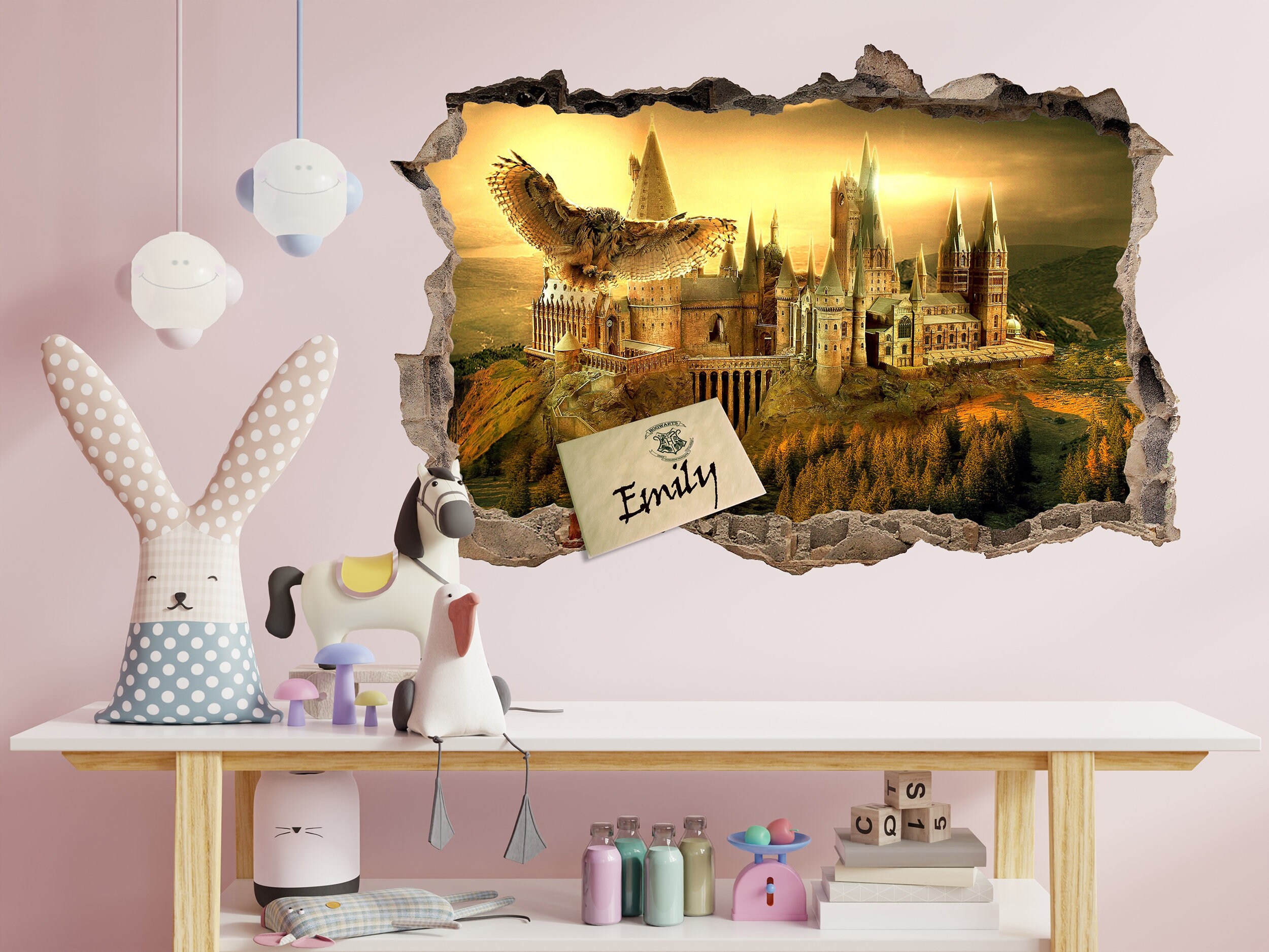 Hogwarts-Schild – Harry Potter Abzeichen Logo, Wandkunst, bedruckter  Vinyl-Aufkleber (klein A4) : : Küche, Haushalt & Wohnen