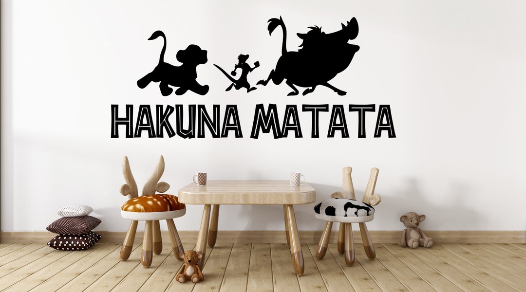 Lion King Hakuna Matata Kids Room Decorations Removable Wall Stickers ...