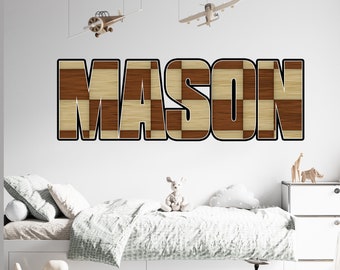 Chess Name Wall Sticker Removable Decal Personalized Custom Wall Decor Art
