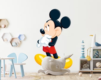 Topolino Personaggi popolari Decorazioni per la stanza Adesivi murali riposizionabili rimovibili Decalcomania Home Decor Art Mural