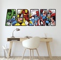 Personalized Superhero Wall Stickers Custom Name Children's Popular Characters Room Decorations Removable Decal Home Decor Art Kids Mural product logo