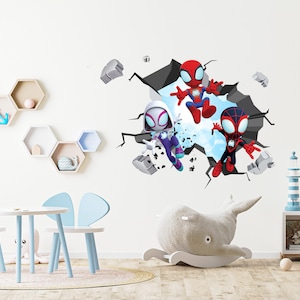 Superheld kinderpopulaire karakters kamerdecoratie verwijderbare herpositioneerbare muurstickers sticker home decor kunst afbeelding 3