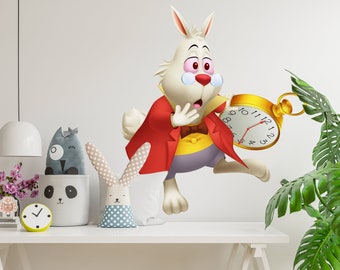 White Rabbit Children's Popular Characters Room Decorations Removable Repositionable Wall Stickers Decal Home Decor Art