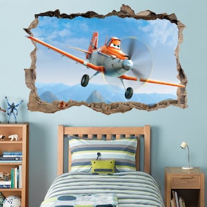 DUSTY Disney Planes 3D Smashed Broken Decal Wall Sticker H190