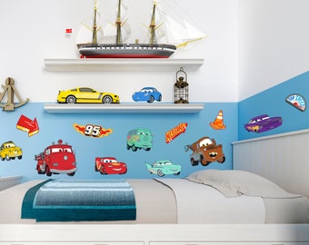 Cars Children's Characters Room Decorations Removable Repositionable Wall Stickers Decal Home Decor Art 07