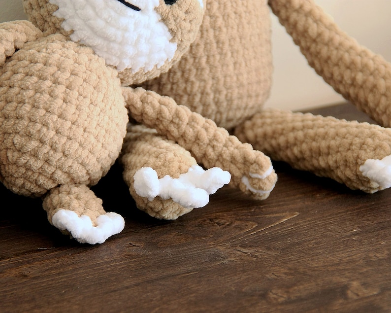 Sloth CROCHET PATTERN, Amigurumi Toy Instructions, Crochet Animal DIY, Handmade Sloth Pattern, Mom Baby Plushie, Cute Stuffed Animal Plush zdjęcie 6