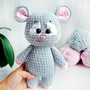 Mouse CROCHET PATTERN PDF, Amigurumi Plushie, Kawaii Creature, Plush Rat Stuffed Animal, Cute Baby Toy image 2