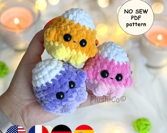 Candy Corn Crochet Pattern, Halloween Amigurumi, No Sew PDF Tutorial, Quick & Easy Market Makes