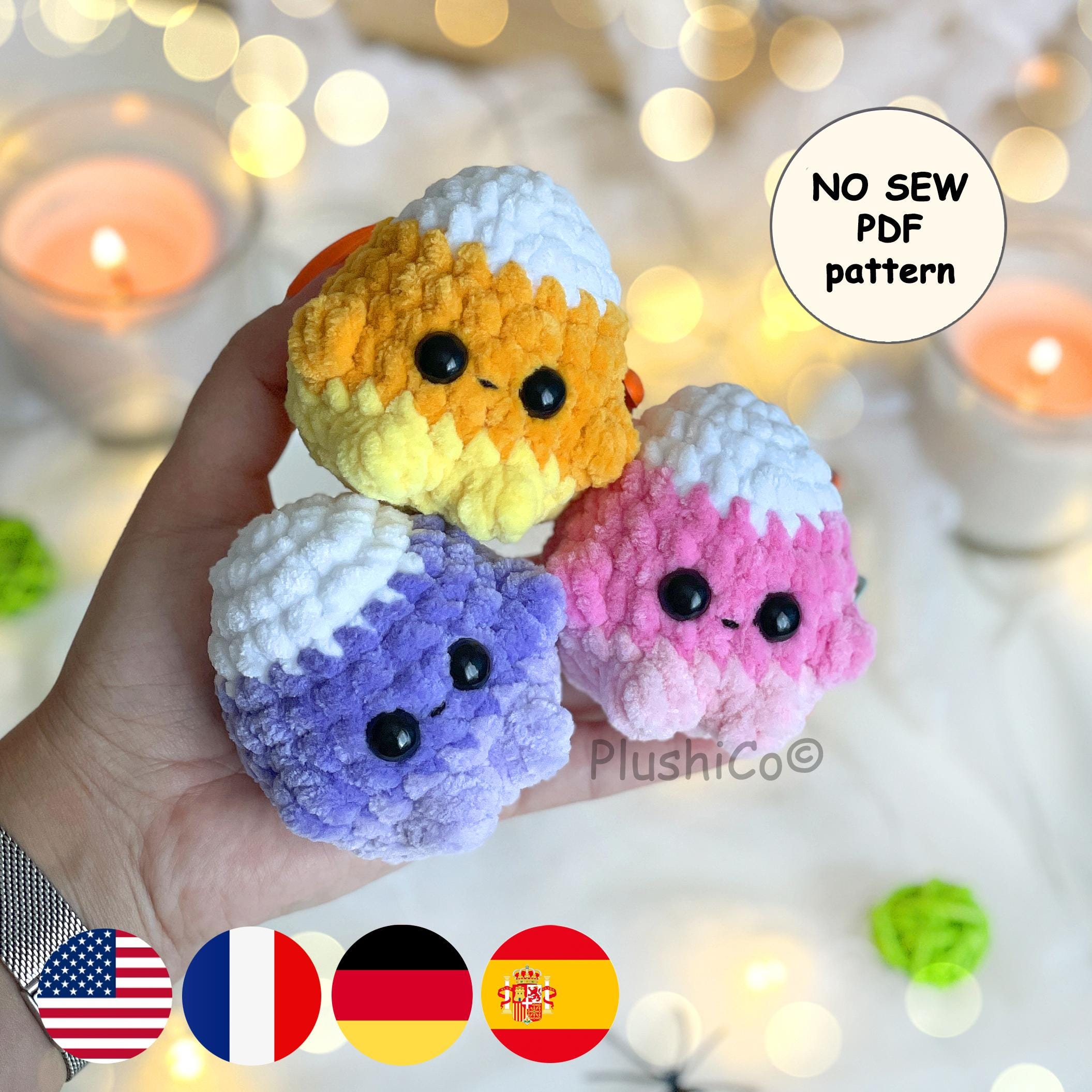 No-Sew Candy Corn Crochet Pattern