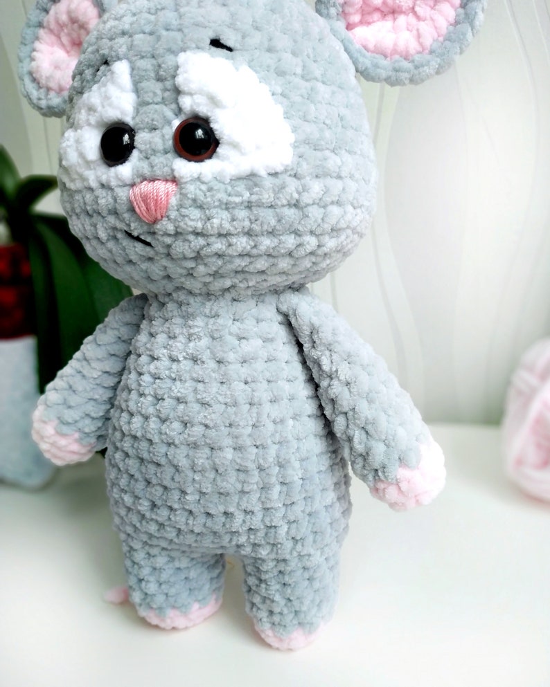 Mouse CROCHET PATTERN PDF, Amigurumi Plushie, Kawaii Creature, Plush Rat Stuffed Animal, Cute Baby Toy image 4