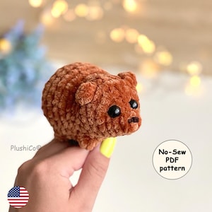 Bear Crochet Pattern, Polar Bear & Teddy Bear  No Sew Amigurumi, Small Plush PDF, Mini Woodland Animal, Easy Beginner Tutorial