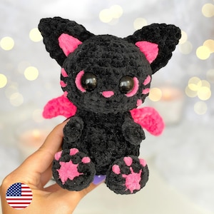 Black Cat CROCHET PATTERN, Halloween Amigurumi, Spooky Plushie,  Cute Plush Baby Toy, Holiday Gifts, Easy Crochet Fall Pattern for Beginners