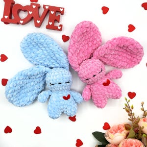Easter Bunny CROCHET PATTERN, No Sew Amigurumi, Floppy Ears Rabbit Plushie, Snuggler Easy PDF image 2