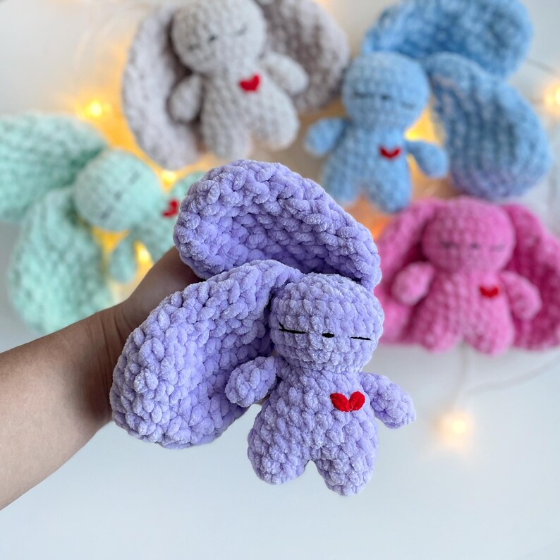 Easter Bunny CROCHET PATTERN, No Sew Amigurumi, Floppy Ears Rabbit Plushie, Snuggler Easy PDF image 14