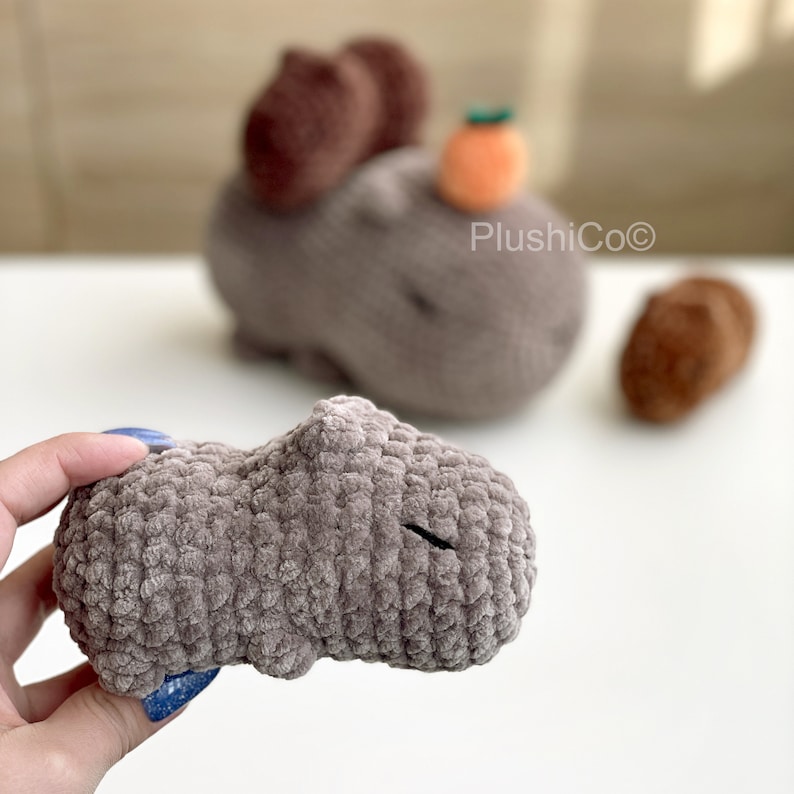 Capybara 2in1 CROCHET PATTERNS, No-Sew Amigurumi Plushies, Easy Crochet Animals image 10
