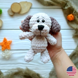 Crochet DOG PATTERN, Amigurumi Puppy Plushie, Cute Stuffed Animal, Plush Baby Toy