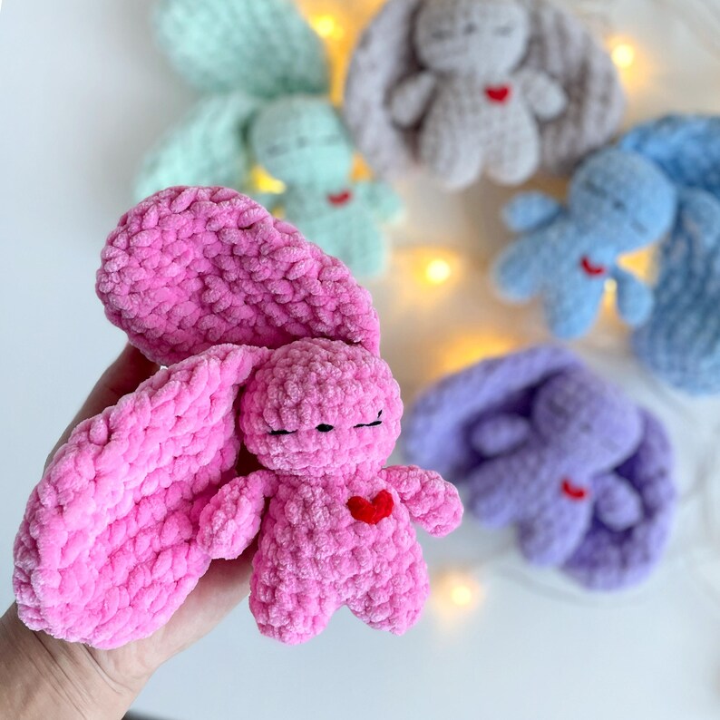 Easter Bunny CROCHET PATTERN, No Sew Amigurumi, Floppy Ears Rabbit Plushie, Snuggler Easy PDF image 13