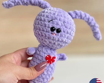 Crochet Bunny PATTERN, Amigurumi Tiny Easter Rabbit, Pocket Plush Toy, Easter Basket Baby Gift