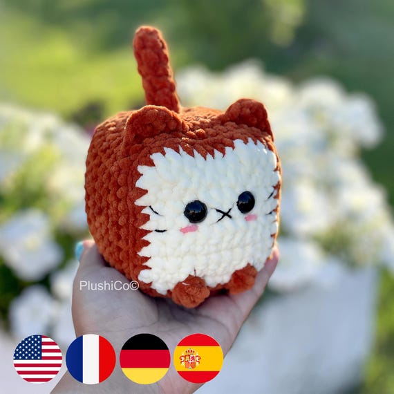 Loaf Cat Crochet Pattern, Funny Cat bread, Amigurumi Food Animal