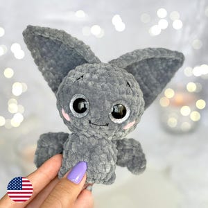 Bat CROCHET PATTERN, Halloween Amigurumi Plushie, Spooky Cute Kawaii Plush Baby Toy, Holiday Gifts, Easy Crochet Fall Pattern for Beginners