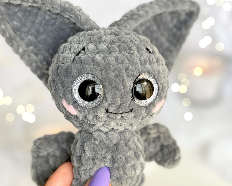 Bat CROCHET PATTERN, Fruit Amigurumi Plushie, Strawberry Pink Bat, Easy Fall/Halloween Pattern for Beginners image 10