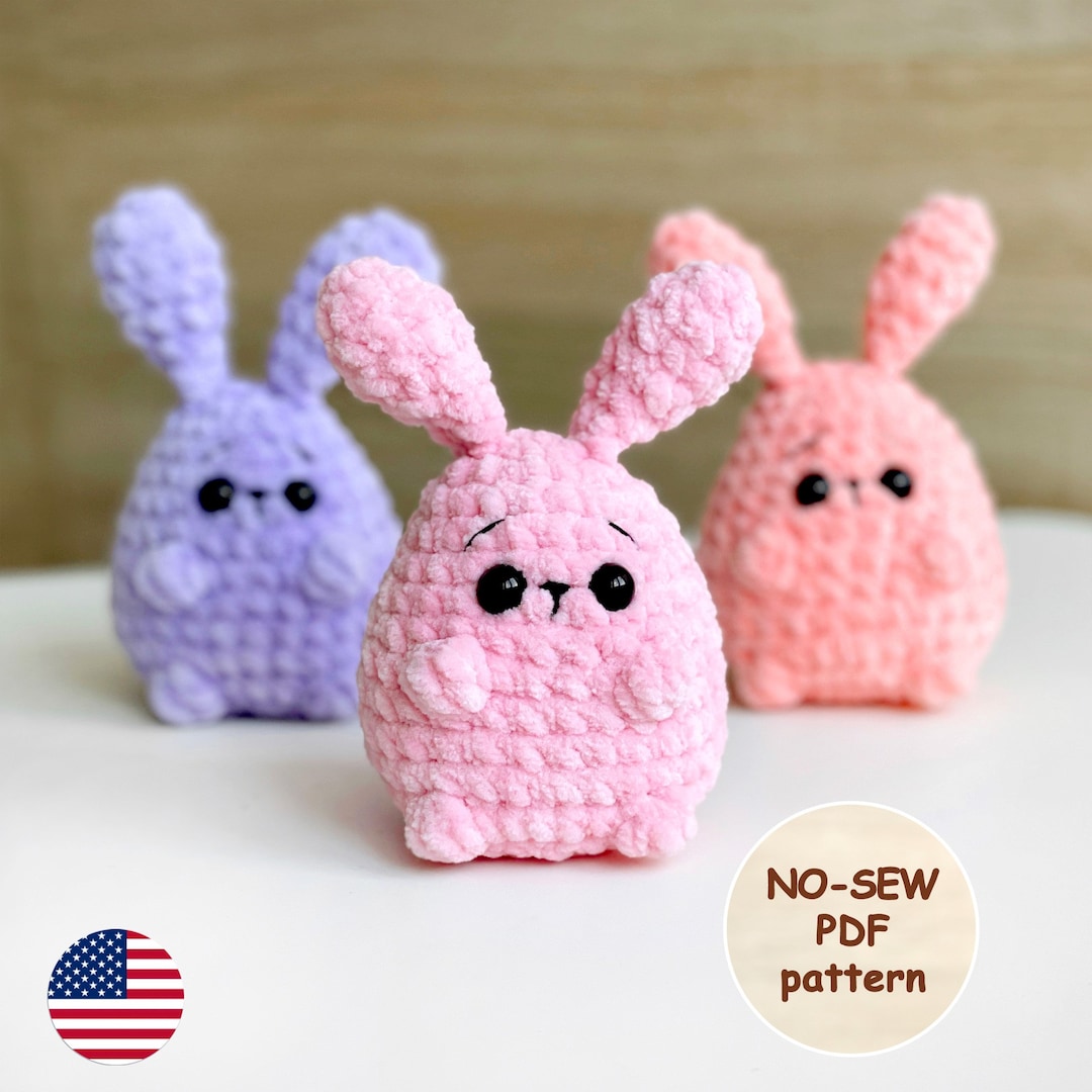 Bunny CROCHET PATTERN, Amigurumi No Sew Easter Rabbit Plushie, Cute ...