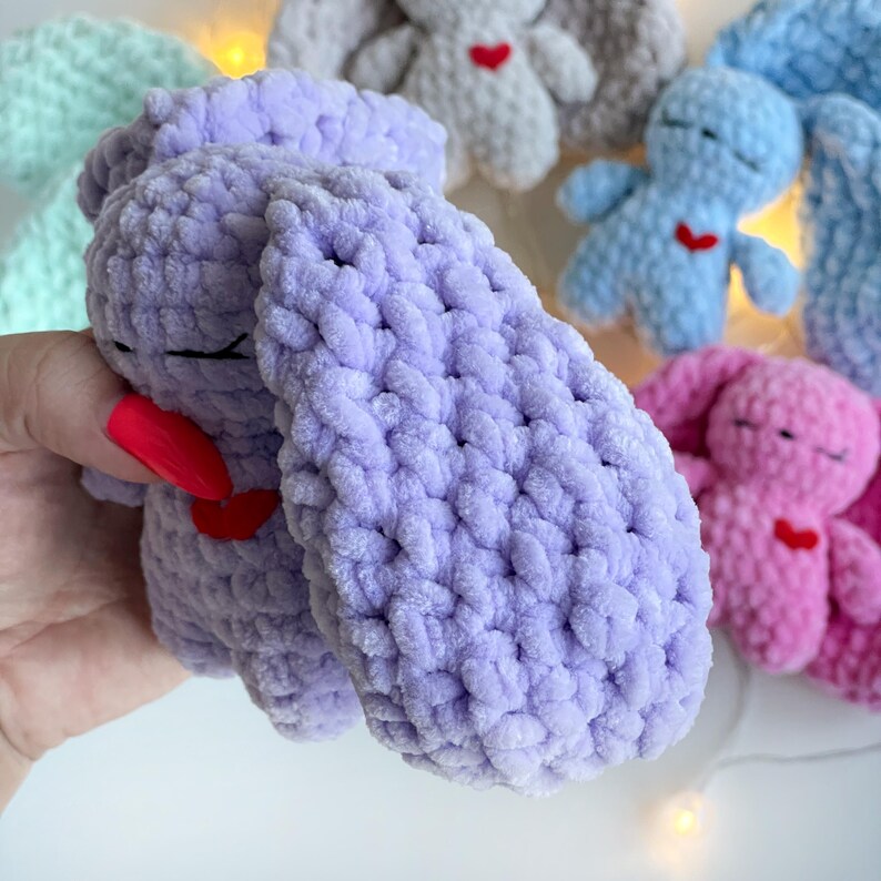 Easter Bunny CROCHET PATTERN, No Sew Amigurumi, Floppy Ears Rabbit Plushie, Snuggler Easy PDF image 16
