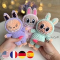 Smiling Bunny CROCHET PATTERN, Amigurumi Labubu Fan Art Plushies, Creepy Cute Monster Rabbit Toy, Ugly sweetie Lafufu product logo