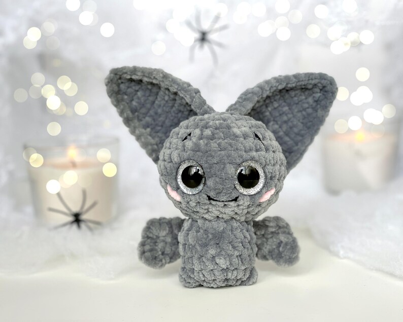 Bat CROCHET PATTERN, Fruit Amigurumi Plushie, Strawberry Pink Bat, Easy Fall/Halloween Pattern for Beginners image 9