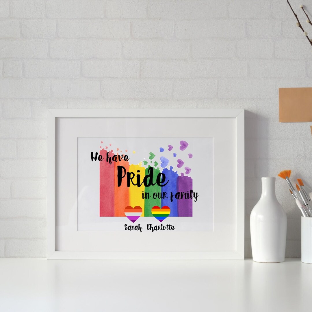 Personalised Family Print Custom Family Wall Art LGBTQ Etsy