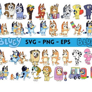 Bluey Bingo SVG Bluey Family Cute SVG Graphic Design File