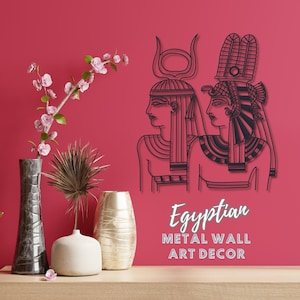 Egyptian Metal Wall Art Decor l Digitally Hand-Drawn l Digital Download l Laser Cut l CNC l Plasma l Cricut l SVG l CDR l Home Decor Ideas