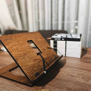 Soporte de madera para libros y soporte para recetas de libros de cocina, soporte para libros de cocina portátil plegable personalizado, accesorios para libros, lector de regalos, soporte para libros, soporte para libros