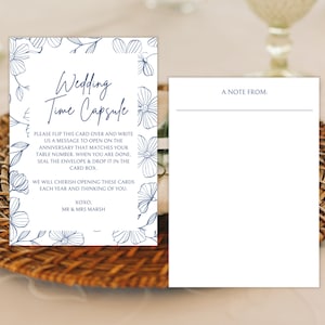 Wedding Time Capsule Cards Template