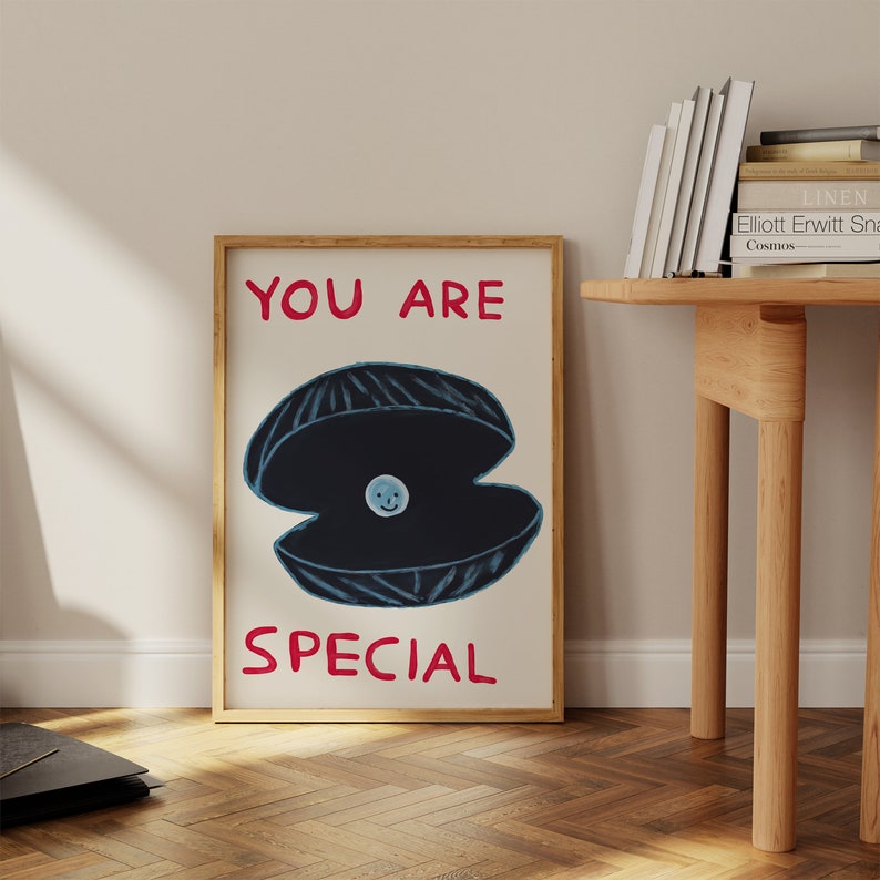 David Shrigley Poster. You Are Special. Kitchen Funny Wall Decor. Oyster Print. Quote Wall Art. Contemporary Art. Home Wall Art. Trendy Art