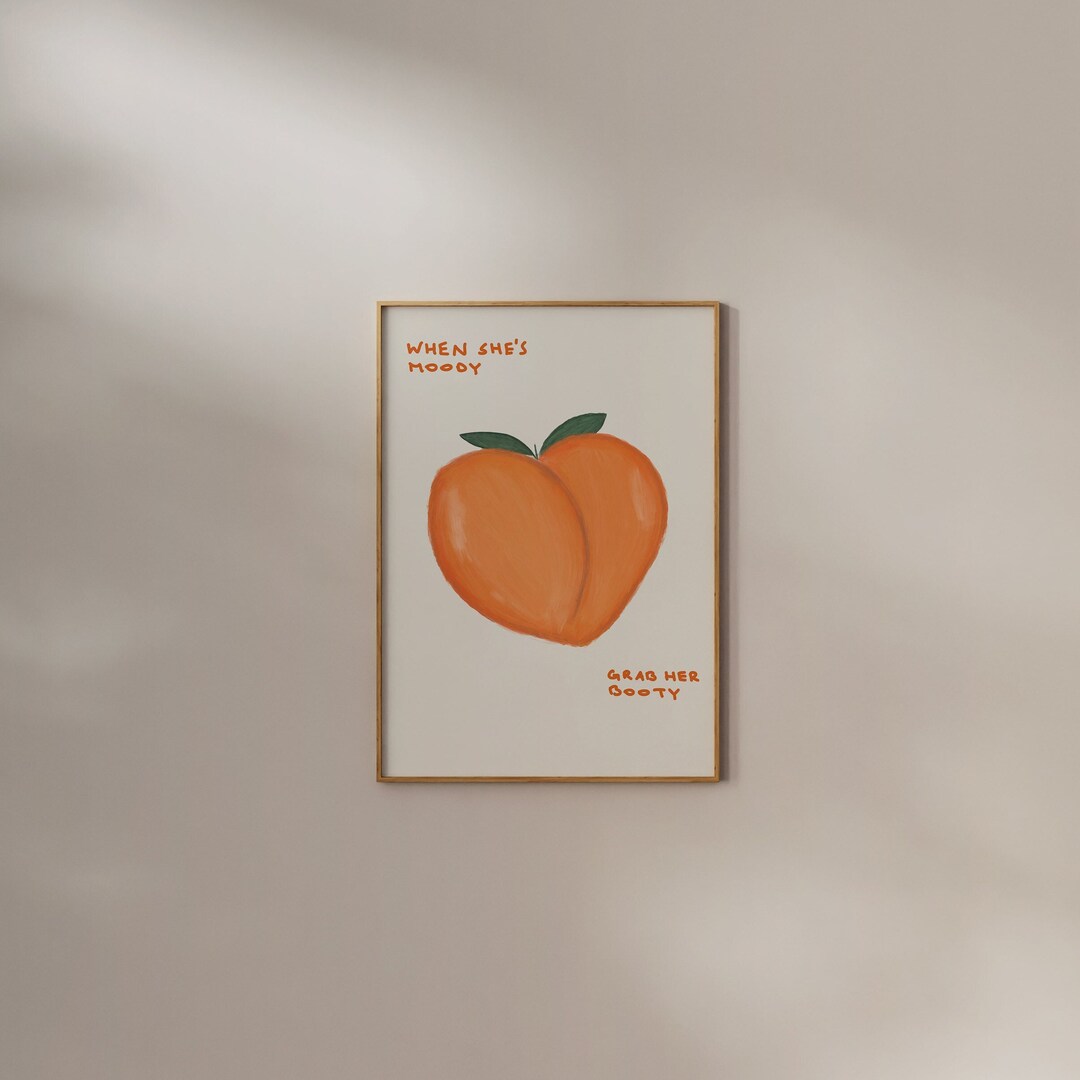 When She's Moody, Funky Quote Wall Art, Funky Food Print, Kitchen Wall Art, Dining Room Print